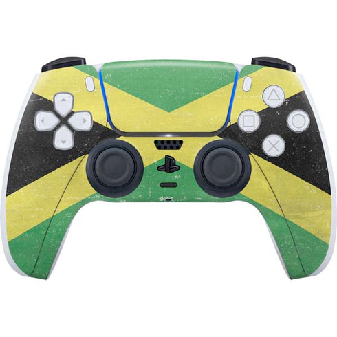 Jamaica Flag Distressed PS5 Controller Skin